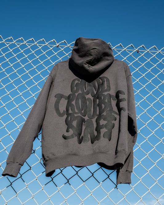 Dolphin Grey Trouble Staff Hoodie